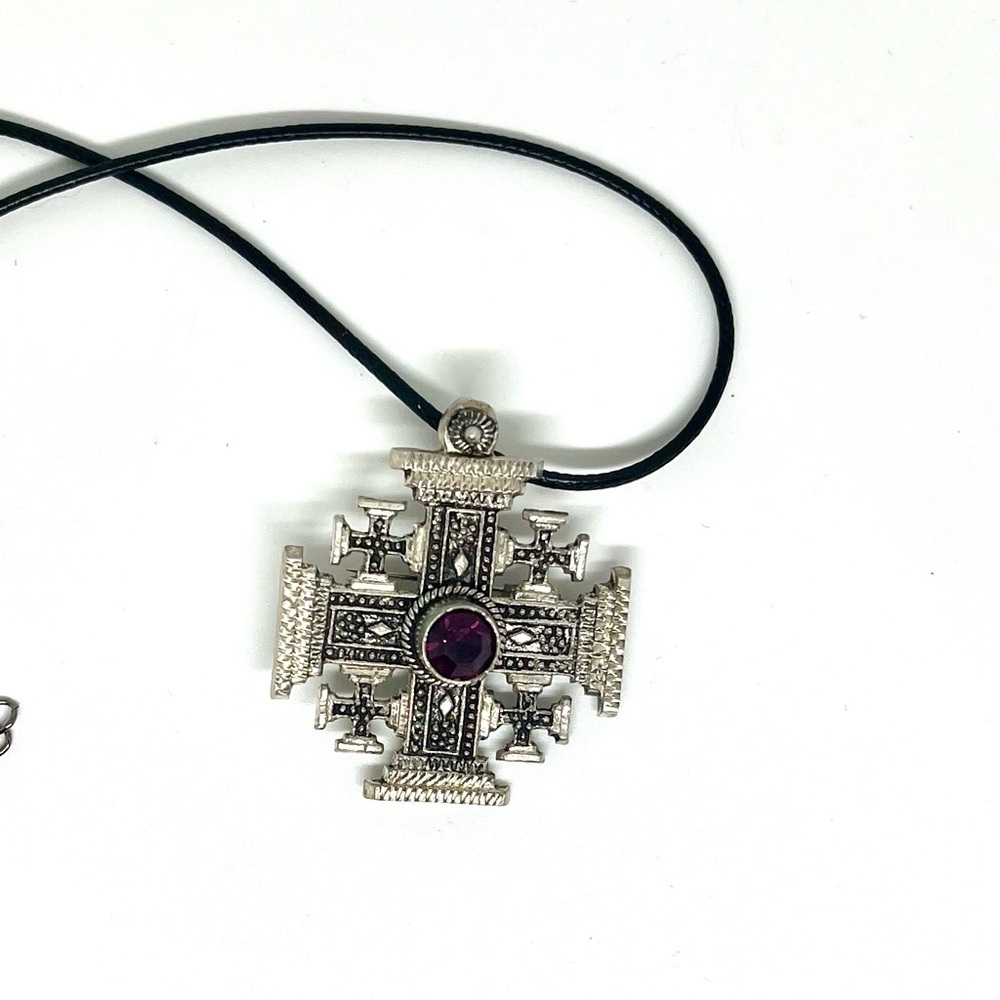 Vintage 900 Silver Jerusalem Cross Pendant/Brooch